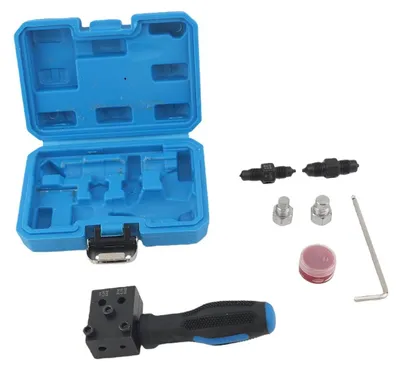 Produktbild von Rohrverbreiterungswerkzeug Leichtgewicht - Handheld Flaring Tool - 3/16 Zoll/1/4 Zoll - 45° SAE - Inklusive Werkzeugkiste - Einfach zu bedienen - Fackelwerkzeug