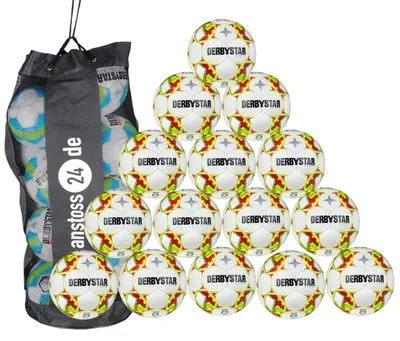 Produktbild von Ballset DERBYSTAR Jugendball - APUS S-LIGHT Futsal inkl. Ballsack 3 15 Bälle