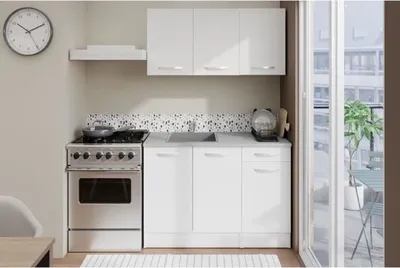 Produktbild von Komplette Küche – 180 cm – Mattweiß