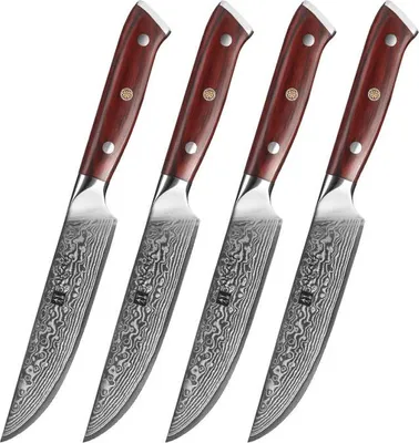 Produktbild von XinZuo - Damast Steakmesser 4 Stück - B13R Yu series