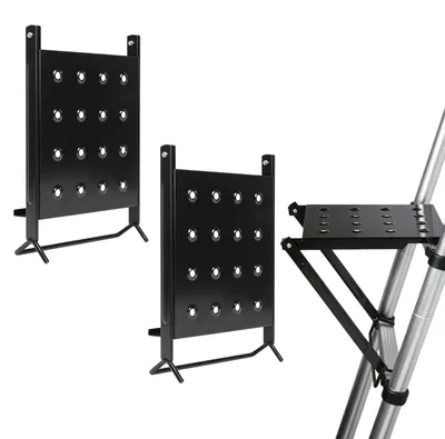 Leiter-Arbeitsplattform, 2 Stück, 150 kg, schwarz