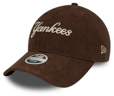 Produktbild von New Era Women MLB 9FORTY Cord Script Cap New York Yankees brown
