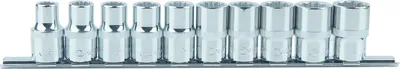 Produktbild von KS Tools 1/2 CHROMEplus 12kant-Stecknuss-Satz, 10-tlg. 10-19 mm