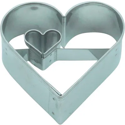 Produktbild von Herzförmiges Biscuit-Formteil aus Edelstahl, 4,5 cm