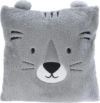 Obrázok produktu pre Detský plyšový vankúš Tiger 43 × 43 cm, sivý