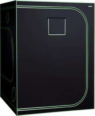 Zdjęcie produktu dla Zestaw do uprawy roślin w pomieszczeniach, 150 x 150 x 200 cm, namiot do uprawy roślin w pomieszczeniach z pełnym spektrum światła LED i systemem wentylacji, 600D wysoko odblaskowy Mylar, namioty do uprawy kwiatów i warzyw