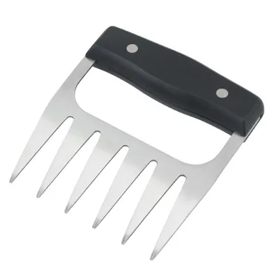 Produktbild von Fleischgabel 2er Set Edelstahl 2CR13, Fleisch zerkleinern & greifen, scharf 6 Zacken, ergonomisch & rutschfest, leicht zu reinigen, für Küche & BBQ
