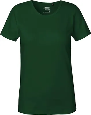Immagine prodotto di Neutral O81029 | Maglietta interlock da donna / 100% cotone equosolidale - Colore: verde bottiglia - Taglia: S