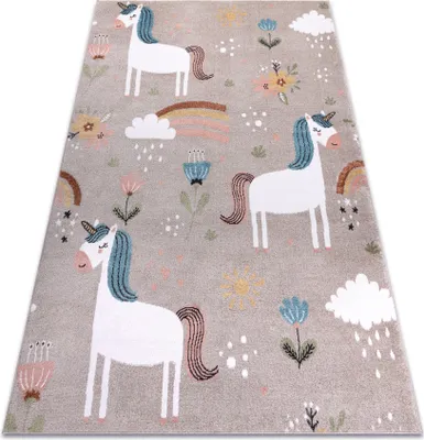 Immagine prodotto di Tappeto FUN Sweety per bambini, unicorno, arcobaleno beige multicolore 160x220 cm