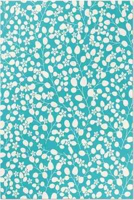 Produktbild von Komposition aus Wildblumen und Blättern – Vinyl Fußmatte – 150x225 cm – Rutschfest, Pflegeleicht & Langlebig