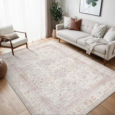 Produktbild von Vintage Wasbares Vloerkleed 200x290cm Antirutsch Kurzflor Teppich