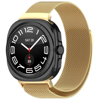 Immagine prodotto di Per Samsung Galaxy Watch Ultra 47mm Milano Cinturino di ricambio in acciaio metallico con chiusura magnetica Oro