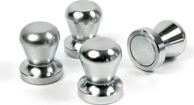 Produktbild von Starke Pin Magnete im 3er Set aus silbernen Metall [MM2023]