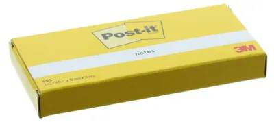Produktbild von Post-It 7100296172, Rechteck, Gelb, Papier, 51 mm, 38 mm, 100 Blätter