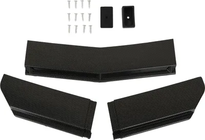 Image de Spoilteur avant en 5 pièces, longueur de 110 à 140 cm, kit universel pour l'installation de déflecteurs de pare-chocs, idéal pour les modifications automobiles