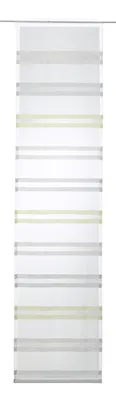 Produktbild von Elbersdrucke Flächenvorhang Kiruna halbtransparent 60x245 Streifen weiß grün