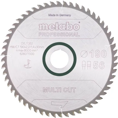 Produktbild von Metabo Sägeblatt multi cut - professional FZ / TZ 8°