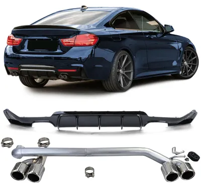 Produktbild von Stoßstange schwarz glänzend für BMW F32 F33 F36 2013-2021 Heckdiffusor