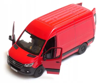 Produktbild von Kinsmart Mercedes-Benz Sprinter Modell 1:32 rot