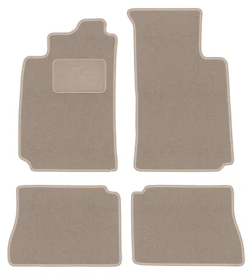 Productafbeelding van Velours automatten voor Renault Megane I 1995-2002 (sedan/hatchback/stationwagen/stationwagen) – 4-delig, beige, op maat – Wielganizator LUX