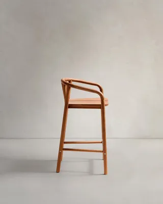 Produktbild von 2er Set Outdoor-Hocker Turqueta aus massivem Teakholz