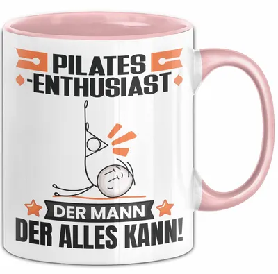 Produktbild von Pilates-Enthusiast Tasse Geschenk für Pilates-Enthusiast Der Mann Der Alles Kann Geschenkidee zum Geburtstag (Rosa)