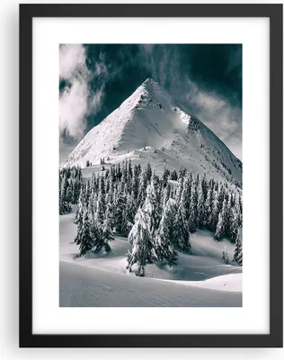 Produktbild von Gerahmtes Poster - Schwarzer Rahmen - Dunkel Himmel Berg - 30x40 cm - Wand Bild - Wanddeko - Wandbilder - Kunstposter - Wandposter - Bilderrahmen - Bilder - Kunstdruck - P2BPA30x40-4459
