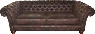 Produktbild von Casa Padrino Luxus Chesterfield Sofa Braun - Chesterfield Wohnzimmer Möbel