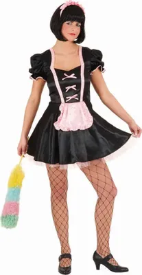 Produktbild von y Stubenmädchen Putzfrau Kleid mit Haarreif Karneval Fasching Party Cosplay 36