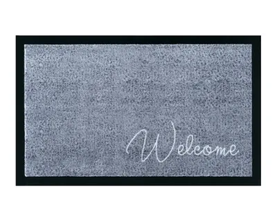 Zdjęcie produktu dla Wycieraczka antypoślizgowa 55x75cm z rantem, kolor szary WELCOME