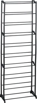 Productafbeelding van Excellent Houseware, schoenenrek met 10 etages, metaal/polypropyleen, 50x24x130 cm, zwart