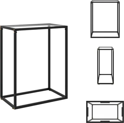 Obrázok produktu pre vidaXL Konzolový stolík transparentný 60x35x75 cm z tvrdeného skla - Bočné stolíky