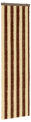 Image de Rideau anti-insectes vidaXL en chenille, marron et beige, 56 x 200 cm