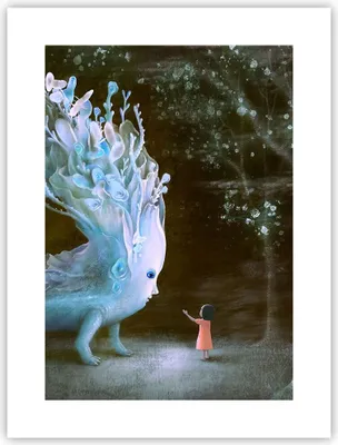 Produktbild von Poster - Poster ohne Rahmen - Monster Kind Fee - 30x40 cm - Wand Bild - Wanddeko - Wandbilder - Kunstposter - Wandposter - Bilder - Kunstdruck - Wanddekoration - Wandbild - P2XPA30x40-4712