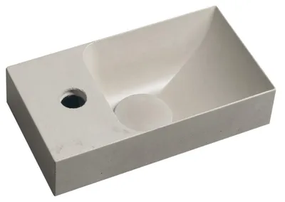 Produktbild von Sapho PICCOLINO Beton-Waschbecken 30,8x17cm, Wasserhähne linken, Sand matt