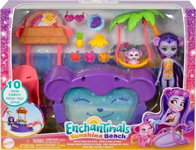 Immagine prodotto di Piscina tropicale con una bambola e una scimmia MATTEL ENCHANTIMALS HTW73