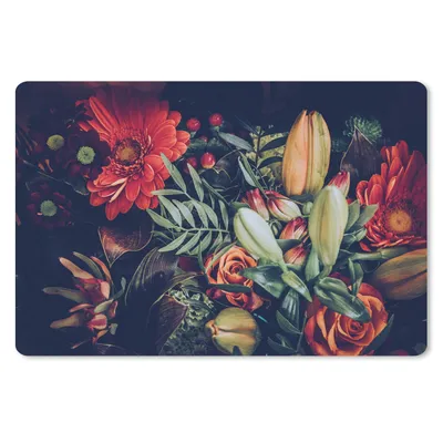 Produktbild von MuchoWow® Schreibtischunterlage Blumenstrauß - Stilleben - Blumen - Pflanzen - Rot 60x40 cm - XXL Mauspad - Großes Mauspad