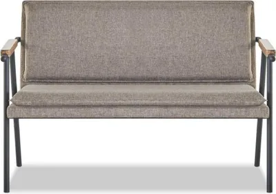 Produktbild von Graues Arbeitszimmer Set Moderner 2-Sitzer r Sessel Büro Möbel
