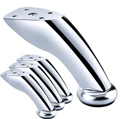 Zdjęcie produktu dla 4 sztuki metalowych nóżek do mebli, wysokość 95 mm, przeznaczone do sof, krzeseł i szaf