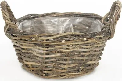Produktbild von Rattan Korb rund 26 cm Durchmesser Blumentopf