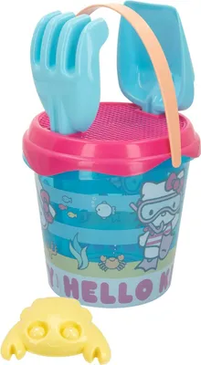 Immagine prodotto di Set di giocattoli da spiaggia Hello Kitty, secchiello da 18 cm, 5 pezzi
