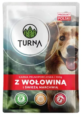 Productafbeelding van Hondvoer TURNA, natvoer met rundvlees, 100g
