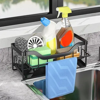 Immagine prodotto di Organizer per cucina e bagno riutilizzabile - Nero