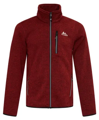Zdjęcie produktu dla Nordberg Benjamin Fleece Cardigan - Męski - Bordowy melanż - Rozmiar XL