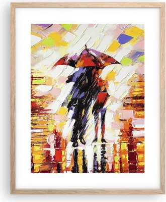 Produktbild von Gerahmtes Poster - Rahmen in heller Eiche - gehen liebhaber - 40x50 cm - Wand Bild - Wanddeko - Wandbilder - Kunstposter - Wandposter - Bilderrahmen - Bilder - Kunstdruck - Wandbild - P2NPA40x50-3527