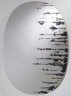 Image de Casa Padrino Miroir mural design noir / or 76 x H. 110 cm - miroir de salon de luxe