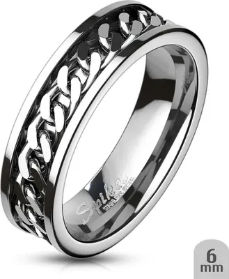 Produktbild von Drehring Kette: Spinning / Spinner Ring aus Edelstahl 55 (17.5 mm Ø)