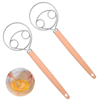 Deense deegbezem Edelstahl 34 cm 2 Stück Backzubehör