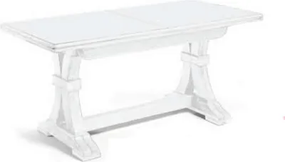 Immagine prodotto di Milani Home - tavolo da pranzo allungabile 180-360 x 100 cm, legno massello, bianco