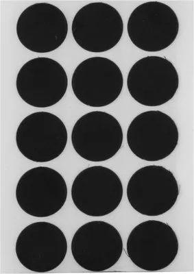 Produktbild von Abdeckkappe selbstklebend, ø20mm, 15 Stück, Kunststoff schwarz